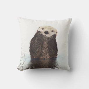 Schattig Schattig pluizig otter dier Buitenkussen