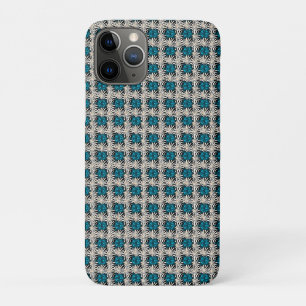 Schattig schildpad bloempatroon iPhone 11 pro hoesje