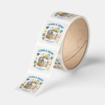 Schattig school element sticker Leren & Groeien On