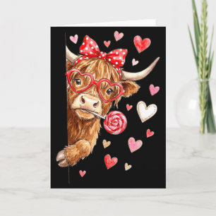 Schattig Schots Hooglandrund Valentijnsdag Candy H Kaart