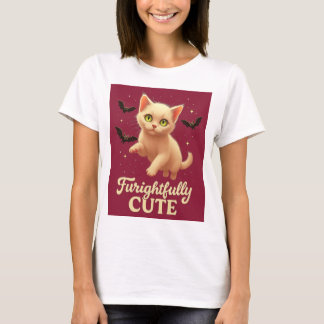 Schattig Schrikbarend – Halloween Kat T-Shirt