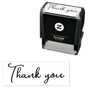 Schattig script bedankt zelfinktende stempel