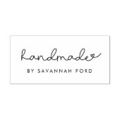 Schattig script eenvoudig handgemaakt 	rubberstempel (Afrduk)