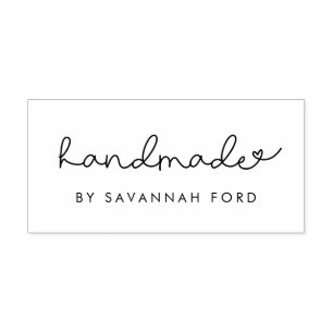 Schattig script eenvoudig handgemaakt 	rubberstempel