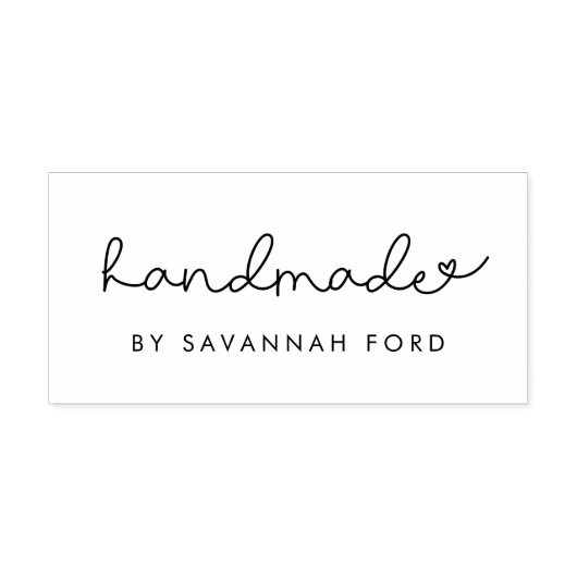 Schattig script eenvoudig handgemaakt 	rubberstempel (Afrduk)