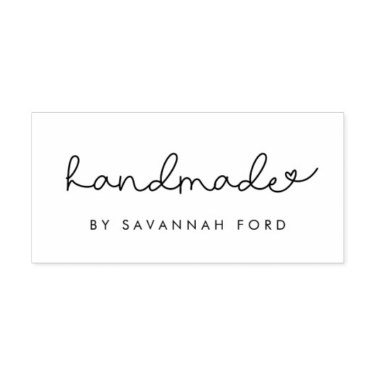 Schattig script eenvoudig handgemaakt zelfinktende stempel (Design)