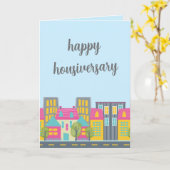 Schattig Script Happy Housiversary Makelaar Kaart (Gele Bloem)