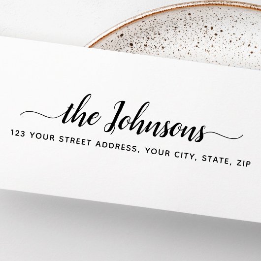 Schattig script retour adres zelf-inking stempel