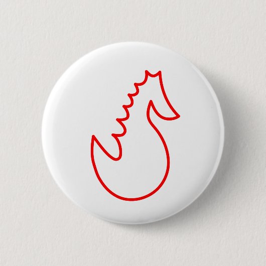 Schattig Searhorse Ronde Button 5,7 Cm (Voorkant)