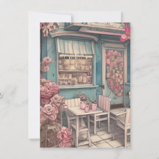 Schattig Shabby Chic Coffee Shop Notitiekaartje