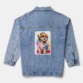 Schattig Shih Tzu Denim Jacket (Achterkant)