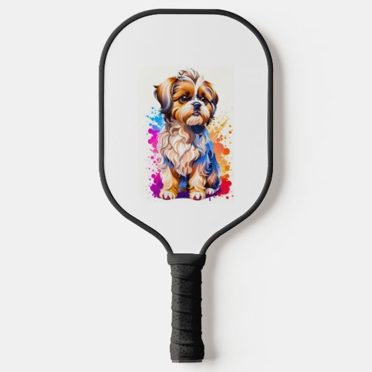 Schattig Shih Tzu Pickleball Paddle (Voorkant)