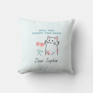 Schattig Sierkussen Kat en Roos