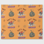 Schattig Sinaasappels Laten we ondeugend worden Tr Cadeaupapier (Vlak)