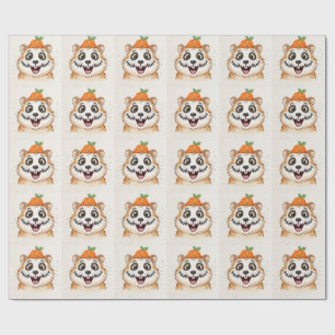 Schattig skelet gezichtsbeschildering hamster Hall Cadeaupapier