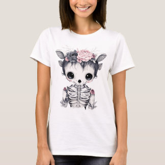 Schattig Skelet Hert Griezelschattig T Shirt