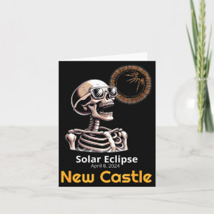 Schattig Skelet Zonne-eclips Kasteel Indiana Kaart