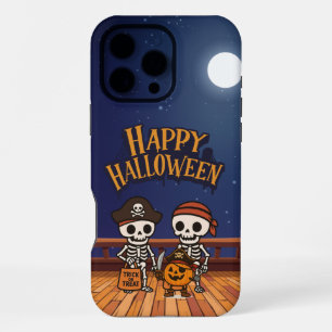 schattig, skeletten en pompoen Halloween iPhone 16 Pro Max Hoesje