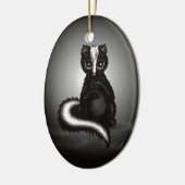 schattig Skunk Keramisch Ornament (Links)