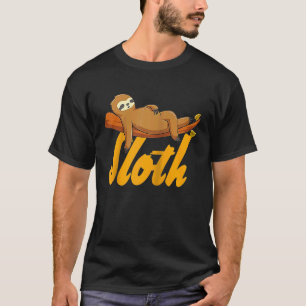 Schattig Slapen Sloth Meme Raglan T-shirt
