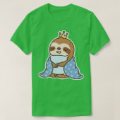 Schattig slaperig luiaard koning van naps grappig t-shirt (Design voorkant)