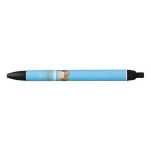 Schattig Sleepy Studeren met de Kinder naam Sloth Zwarte Inkt Pen