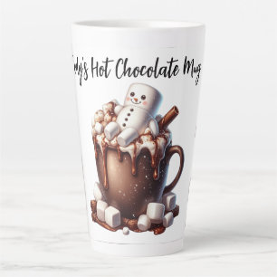 Schattig Sneeuwman Cacao Design  Latte Mok
