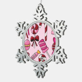 Schattig Snoep Tin Sneeuwvlok Ornament (Rechts)