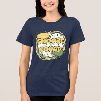 Schattig Snooze Squad Slaperig Kussen Cadeau Tri-Blend Shirt