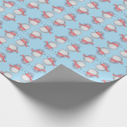 Schattig Snowman Pattern-pakpapier Cadeaupapier (Hoek)