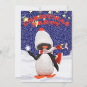 Schattig Snowy Kerstmis Pinguin Paradise Kaart (Voorkant)