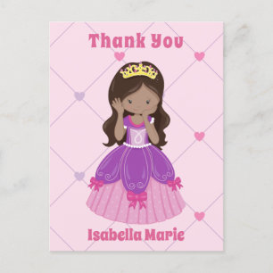 Schattig Spaans Prinsesje Roze Bedankt Briefkaart