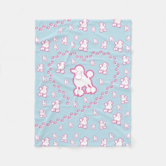 schattig Speelgoed Poodle Pattern Fleece Blanket Deken (Voorkant)