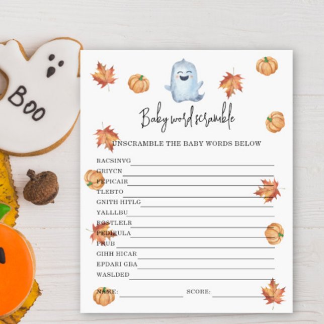 Schattig spook - Baby Word Scramble (Creator heeft geüpload)