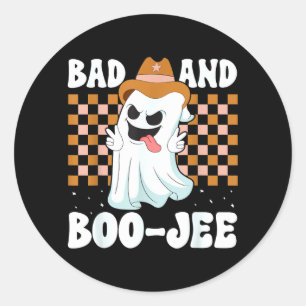 Schattig spook boujee slecht en boo-jee Halloween Ronde Sticker