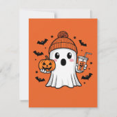 Schattig spook Halloween Feestdagenkaart (Voorkant)