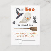 Schattig spook, Hoeveel pompoenen baby shower spel Informatiekaartje (Voorkant)