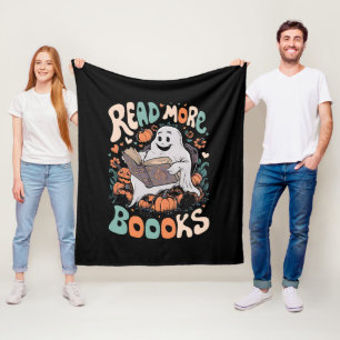 Schattig spook lees meer boeken leraar Halloween  Fleece Deken