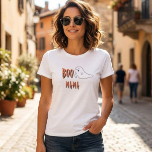 Schattig spook Little Boo Mama Halloween baby sho T-shirt