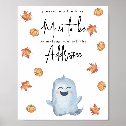 Schattig spook - Mam te worden geadresseerd Poster (Voorkant)