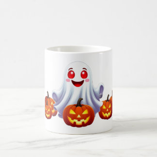 Schattig spook met gloeiende pompoenen Halloween m Koffiemok