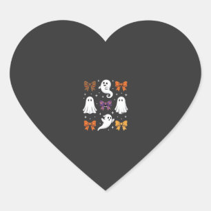 Schattig spook met strikken Halloween-ontwerp_1 Hart Sticker