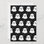 Schattig spook oranje en zwart griezelig gelukkig feestdagenkaart (Achterkant)