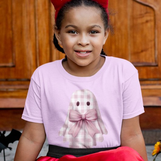 Schattig spook roze gingham t-shirt