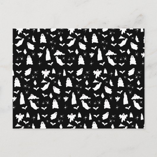 Schattig spook, vleermuizen & spinnen Halloween pa Feestdagenkaart (Voorkant)