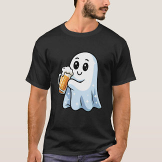 Schattig spookdrinken bier halloween peuter jongen t-shirt