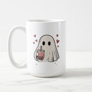 Schattig spookdrinkt Boba-melk-thee Hartjes Esthet Koffiemok