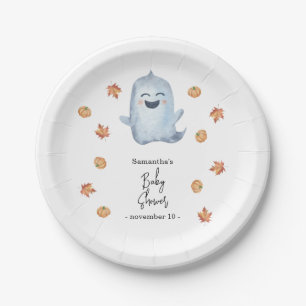 Schattig spookje - babyshower papieren bordje