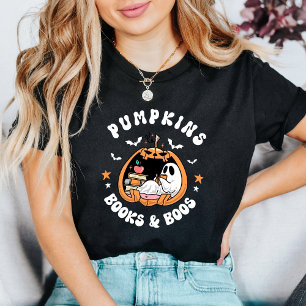 Schattig spookje leest “Pompoenen Boeken & Boos” R T-shirt