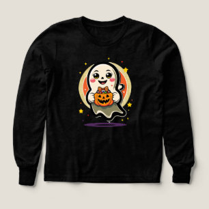 Schattig spookje met pompoen snoep emmer Retro Hal